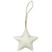 Suspension de Noel en coton Etoile 8x2 cm