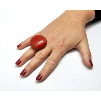 RH1-red - 3700982208919 - Ceraselle - Bague céramique grand modèle Rouge