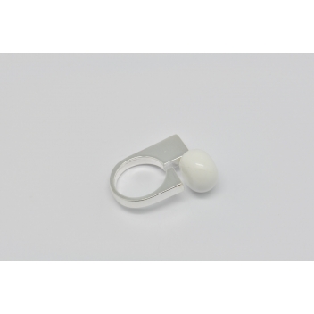 RD2-white - 3700982208964 - Ceraselle - Bague céramique asymétrique Blanc - 4