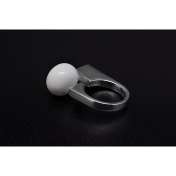RD2-white - 3700982208964 - Ceraselle - Bague céramique asymétrique Blanc - 6