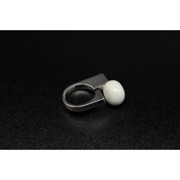 RD2-white - 3700982208964 - Ceraselle - Bague céramique asymétrique Blanc - 9