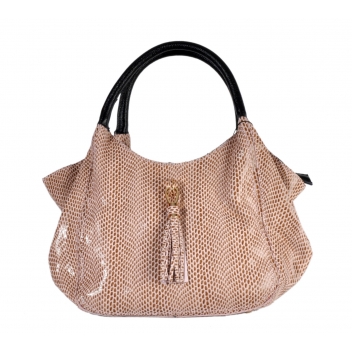 01 0041 rose -  - Collection CMLPB - Sac en cuir style serpent Rose - 3