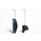 Boucles d\'oreille asymétriques Bleu