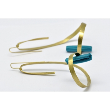 Archi2-M7 - 3700982210073 - Tegumenti - Boucles d\'oreille soie XL Turquoise - 3