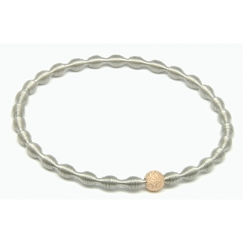 13040280 - 3700982249615 - Collection CMLPB - Bracelet ressort Acier Boule paillette rosé - 4