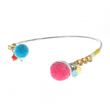 13--70243 - 3700982224360 - Franck Herval - Abella : Bracelet duo de pompon