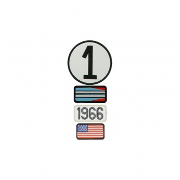 LM456-66-N1 - 3700245429365 - 24H LE MANS - Patchs voyage brodés à scratcher sur un sac 1966 (4 pièces)
