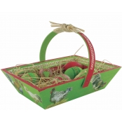 Panier de jardinier en bois 26.5 x 19.5 prof 5,5 cm