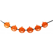 Guirlande en feutrine pour Halloween 1m Citrouille 6 formes de 8cm