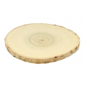 Disque tranché en bois (peuplier) 20-23cm 2 pièces