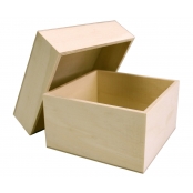 Boite en bois carrée 10 x 10 H 5 cm