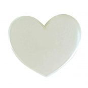 Badge plastique coeur 6,5 x 7,5 cm x 2 pièces