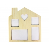 Cadre photo en bois Maison 27 x 29 x 1 cm