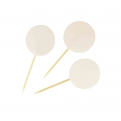 Toppers carton blanc 3,5 cm 8 pièces