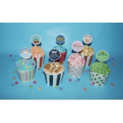 Toppers carton blanc 3,5 cm 8 pièces