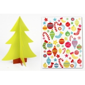 Sapin de Noel à assembler et à décorer avec gommettes