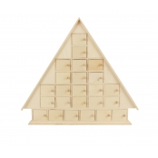 Maison de l'Avent bois 42,5x48x8 cm