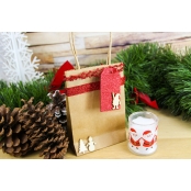 Déco embellissement de Noël en bois ciselé 45 pièces