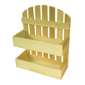 Etagère en bois avec 2 compartiments 28 x 35 x 12 cm