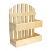 Etagère en bois avec 2 compartiments 28 x 35 x 12 cm