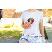 Patch sequins double-face Fraise 10 x 10 cm