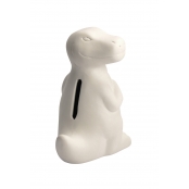 Tirelire Dinosaure tyranosaure en céramique 14 x 8 x 7,5 cm