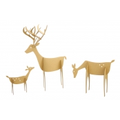 Cerfs en carton à assembler 15,5 à 37,5 cm 3 pièces