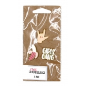 Pins émaillé décoratif Girl gang 3 pièces