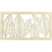 Cadre en bois déco Feuillage 40 cm