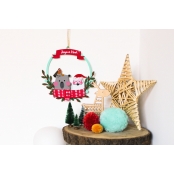 Kit couronne de Noël à monter avec formes en mousse 20 cm