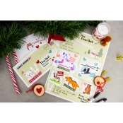 Lettre au père Noël avec enveloppe à personnaliser 4 pièces