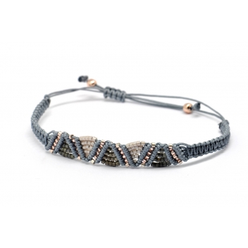 B-333-gris - 3700982210356 - Belle mais pas que... - Bracelet fil et miyuki Adele Gris