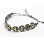 Bracelet perle et noeud Cloe Gris