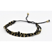 Bracelet perles miyuki Folie Noir