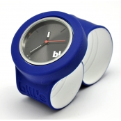 Montre B! Bracelet bleu & cadran noir