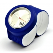 Montre B! Bracelet bleu & cadran silver