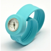 Montre Mini Bracelet Bleu turquoise & cadran blanc