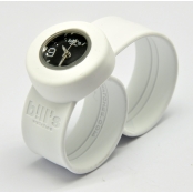 Montre Mini Bracelet Blanc & cadran noir