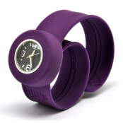 Montre Mini Bracelet Prune & cadran noir