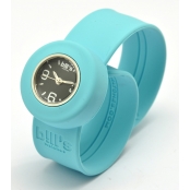 Montre Mini Bracelet Bleu turquoise & cadran noir