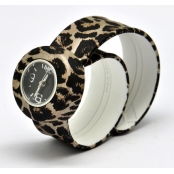 Montre Mini Bracelet Leopard & cadran noir