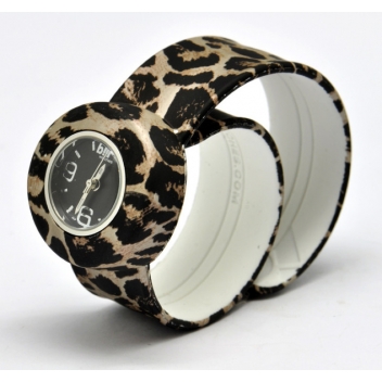  - 3700982214583 - Bill's watch - Montre Mini Bracelet Leopard & cadran noir - 3