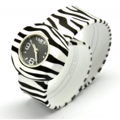 Montre Mini Bracelet Zèbre & cadran noir
