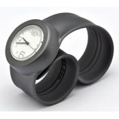 Montre Classic Bracelet Gun & cadran blanc