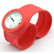 Montre Classic Bracelet Corail & cadran blanc