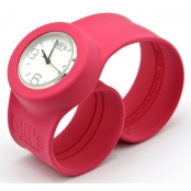 Montre Classic Bracelet Rose framboise & cadran blanc