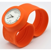 Montre Classic Bracelet Orange & cadran blanc