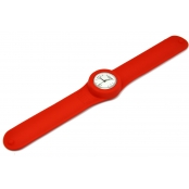 Montre Classic Bracelet Rouge & cadran blanc
