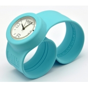 Montre Classic Bracelet Bleu turquoise & cadran blanc