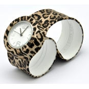 Montre Classic Bracelet Leopard & cadran blanc
